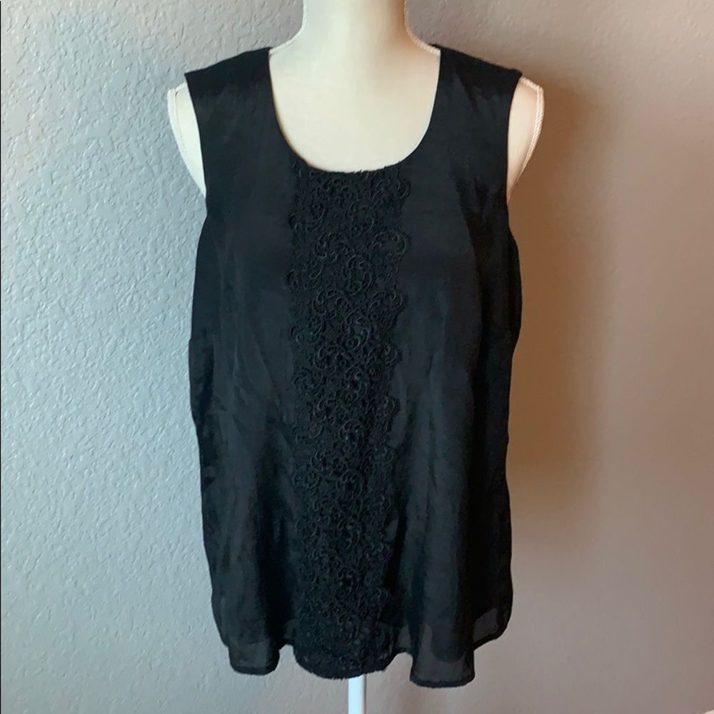 Coldwater Creek Black sleeveless top - XL